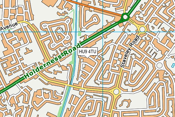 HU9 4TU map - OS VectorMap District (Ordnance Survey)