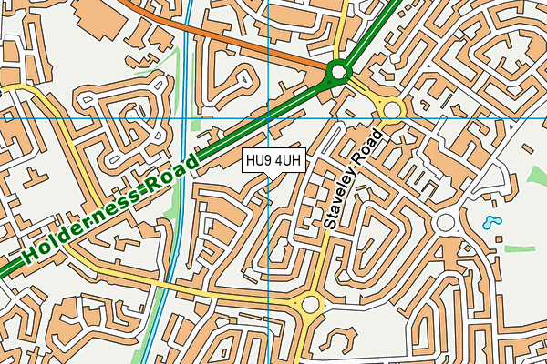 HU9 4UH map - OS VectorMap District (Ordnance Survey)