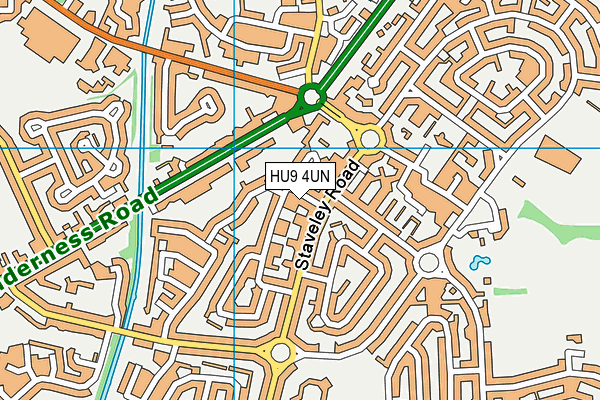HU9 4UN map - OS VectorMap District (Ordnance Survey)