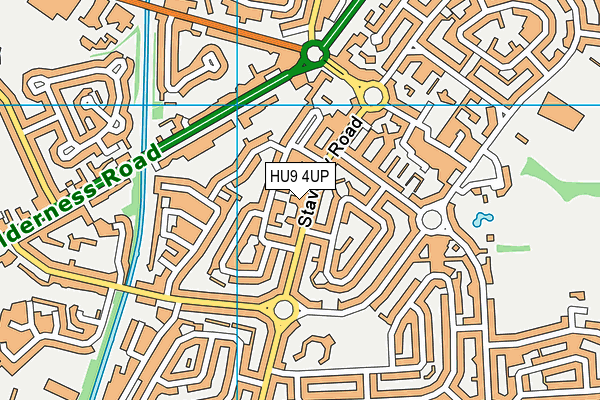 HU9 4UP map - OS VectorMap District (Ordnance Survey)