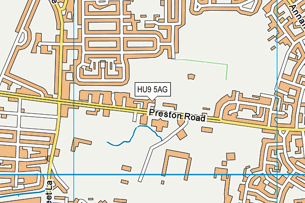 HU9 5AG map - OS VectorMap District (Ordnance Survey)