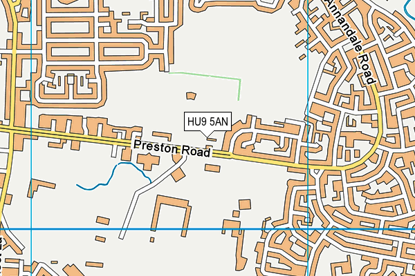 HU9 5AN map - OS VectorMap District (Ordnance Survey)
