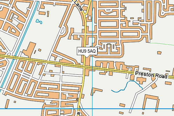 HU9 5AQ map - OS VectorMap District (Ordnance Survey)