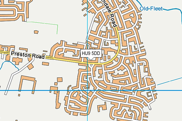 HU9 5DD map - OS VectorMap District (Ordnance Survey)