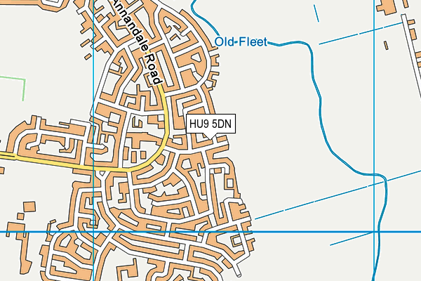 HU9 5DN map - OS VectorMap District (Ordnance Survey)