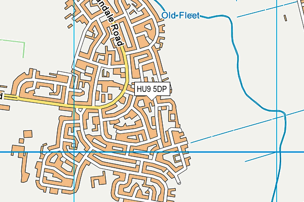 HU9 5DP map - OS VectorMap District (Ordnance Survey)