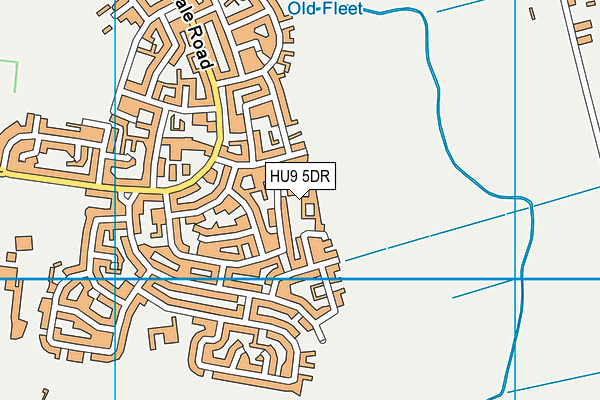 HU9 5DR map - OS VectorMap District (Ordnance Survey)