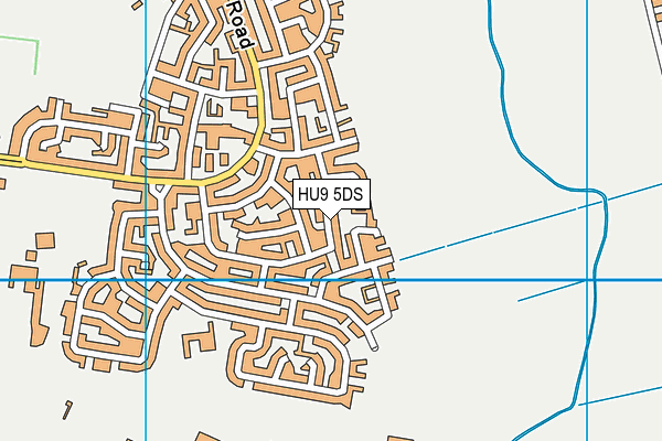 HU9 5DS map - OS VectorMap District (Ordnance Survey)