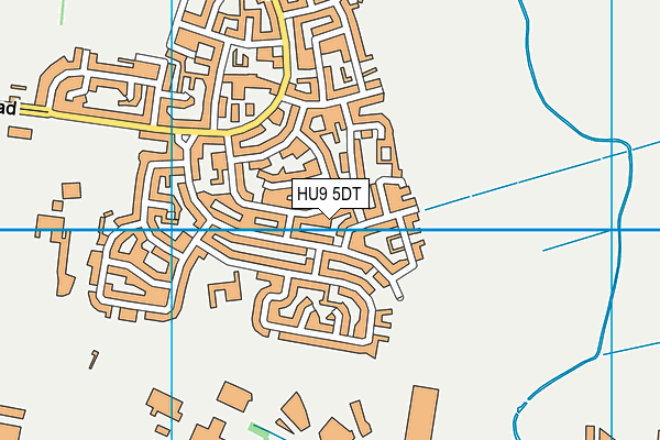 HU9 5DT map - OS VectorMap District (Ordnance Survey)
