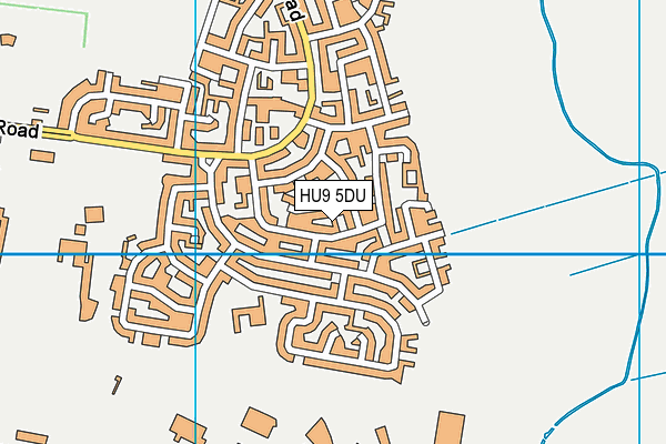 HU9 5DU map - OS VectorMap District (Ordnance Survey)