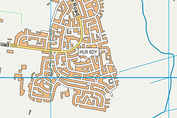 HU9 5DY map - OS VectorMap District (Ordnance Survey)