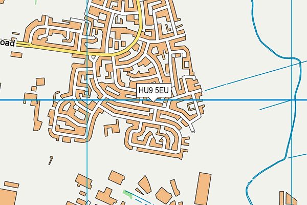 HU9 5EU map - OS VectorMap District (Ordnance Survey)