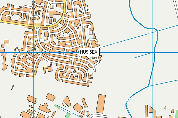 HU9 5EX map - OS VectorMap District (Ordnance Survey)