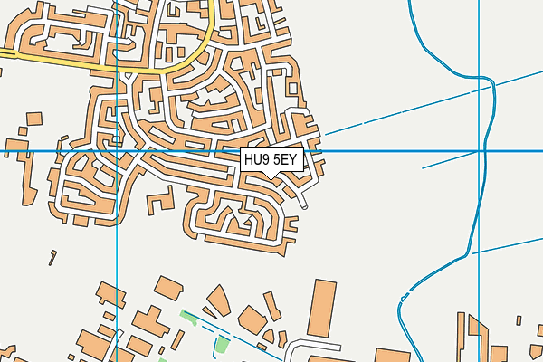 HU9 5EY map - OS VectorMap District (Ordnance Survey)
