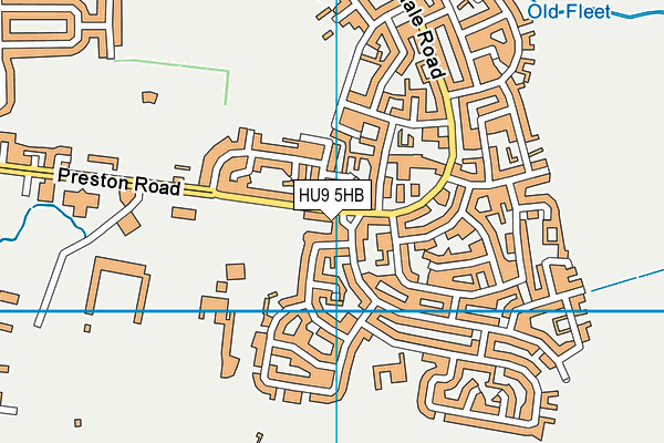 HU9 5HB map - OS VectorMap District (Ordnance Survey)