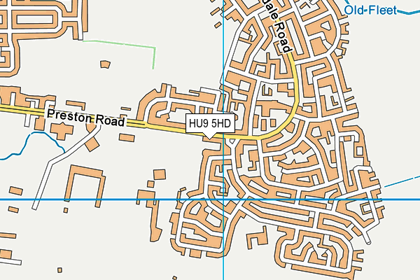 HU9 5HD map - OS VectorMap District (Ordnance Survey)