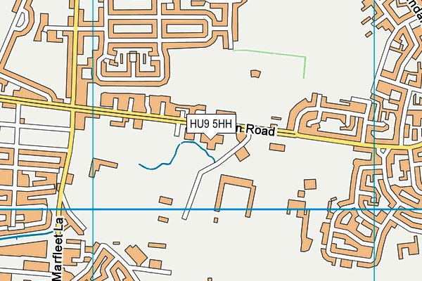 HU9 5HH map - OS VectorMap District (Ordnance Survey)
