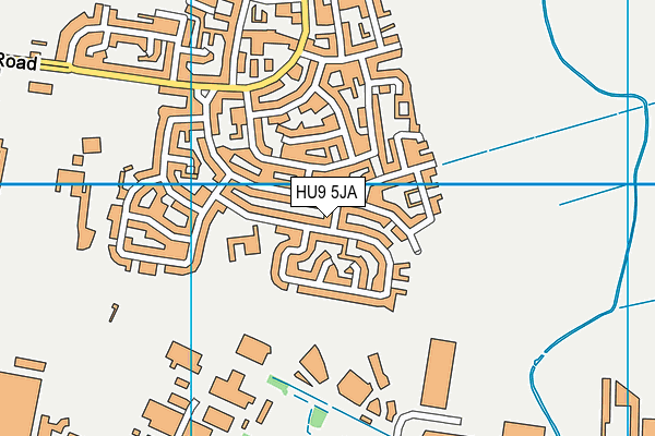 HU9 5JA map - OS VectorMap District (Ordnance Survey)