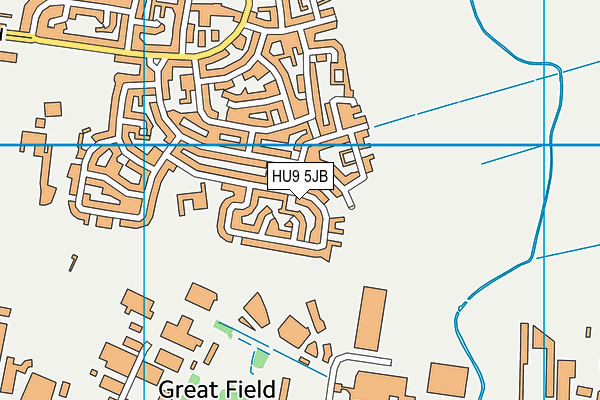 HU9 5JB map - OS VectorMap District (Ordnance Survey)