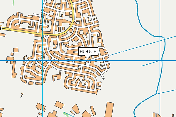 HU9 5JE map - OS VectorMap District (Ordnance Survey)