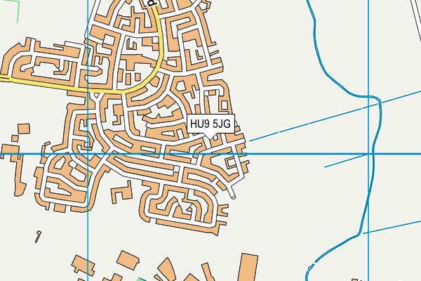 HU9 5JG map - OS VectorMap District (Ordnance Survey)