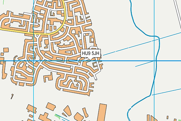 HU9 5JH map - OS VectorMap District (Ordnance Survey)