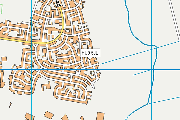 HU9 5JL map - OS VectorMap District (Ordnance Survey)