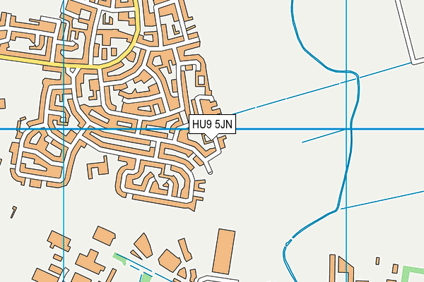 HU9 5JN map - OS VectorMap District (Ordnance Survey)