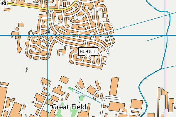 HU9 5JT map - OS VectorMap District (Ordnance Survey)