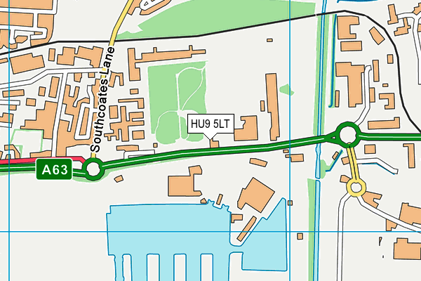 HU9 5LT map - OS VectorMap District (Ordnance Survey)