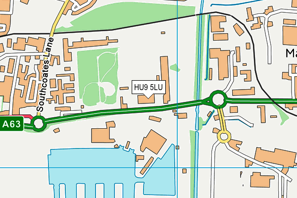 HU9 5LU map - OS VectorMap District (Ordnance Survey)