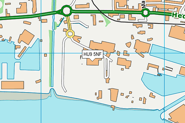HU9 5NF map - OS VectorMap District (Ordnance Survey)