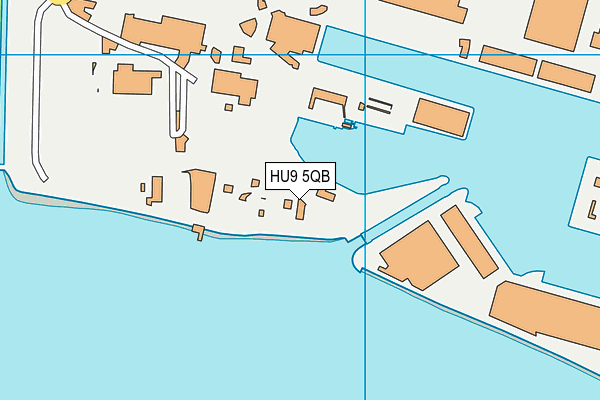 HU9 5QB map - OS VectorMap District (Ordnance Survey)