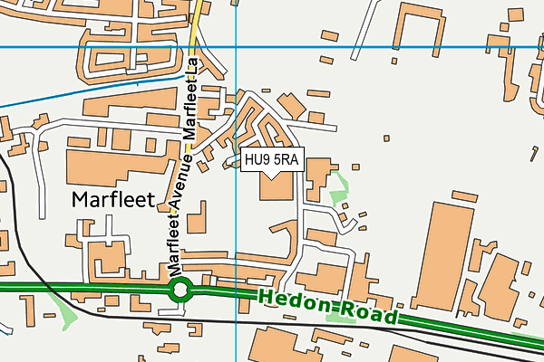 Fenner Dunlop (Closed) map (HU9 5RA) - OS VectorMap District (Ordnance Survey)