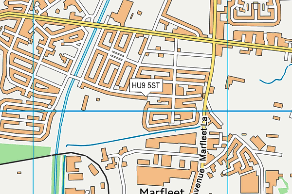 St Johns Grove Playing Fields map (HU9 5ST) - OS VectorMap District (Ordnance Survey)