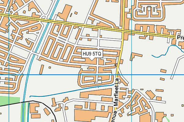 HU9 5TQ map - OS VectorMap District (Ordnance Survey)