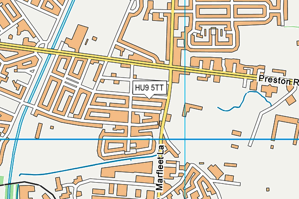 HU9 5TT map - OS VectorMap District (Ordnance Survey)