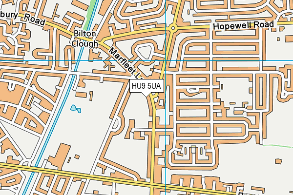 HU9 5UA map - OS VectorMap District (Ordnance Survey)