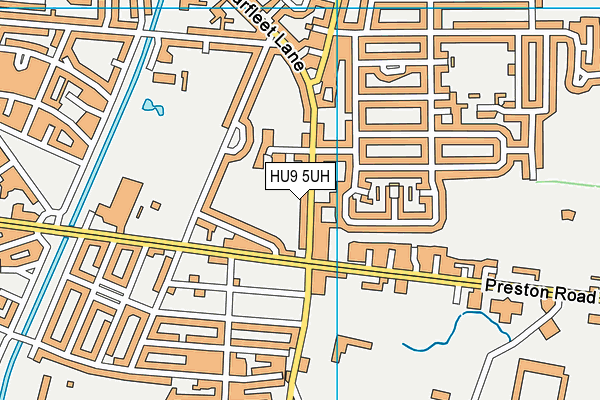 HU9 5UH map - OS VectorMap District (Ordnance Survey)