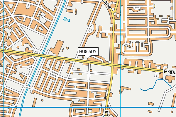 HU9 5UY map - OS VectorMap District (Ordnance Survey)