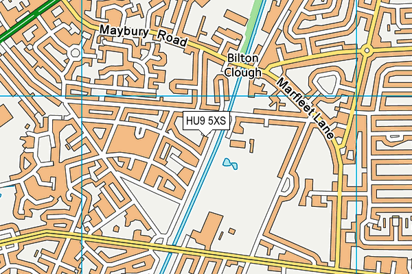 HU9 5XS map - OS VectorMap District (Ordnance Survey)