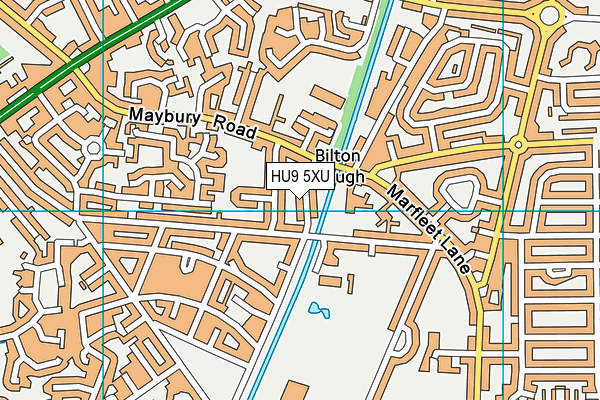 HU9 5XU map - OS VectorMap District (Ordnance Survey)