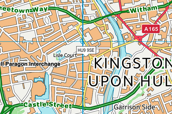 HU9 9SE map - OS VectorMap District (Ordnance Survey)