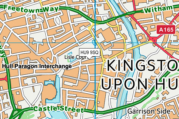 HU9 9SQ map - OS VectorMap District (Ordnance Survey)