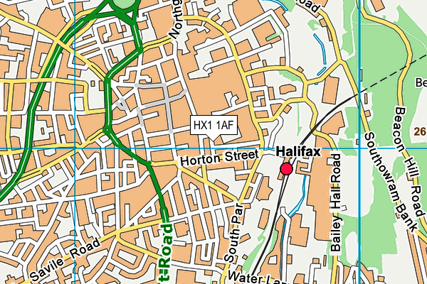 HX1 1AF map - OS VectorMap District (Ordnance Survey)