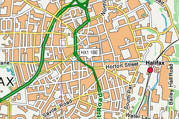 HX1 1BE map - OS VectorMap District (Ordnance Survey)