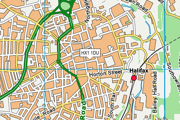 HX1 1DU map - OS VectorMap District (Ordnance Survey)