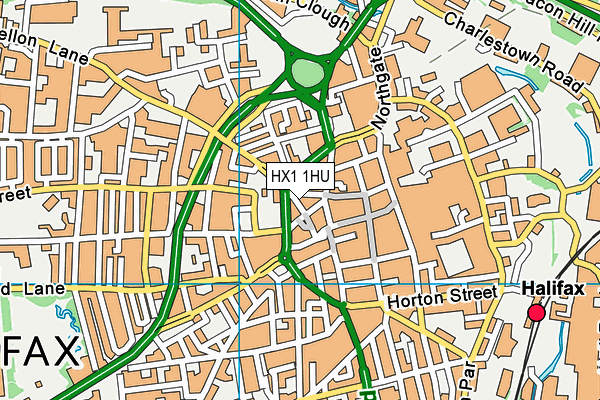 HX1 1HU map - OS VectorMap District (Ordnance Survey)