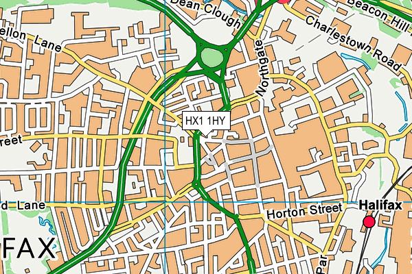 HX1 1HY map - OS VectorMap District (Ordnance Survey)