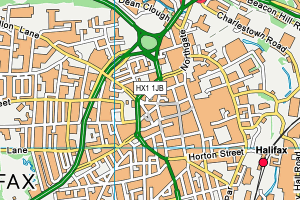 HX1 1JB map - OS VectorMap District (Ordnance Survey)